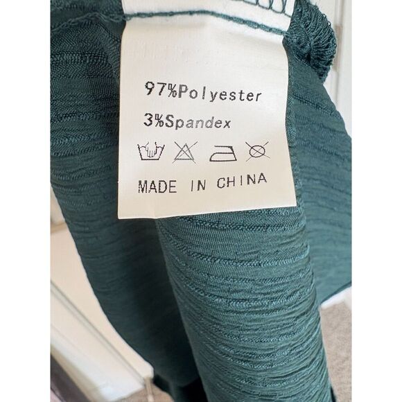 Women’s Dark Green Maxi Dress V-Neck Ruffle Sleeve Belted Size XXL NWT - Picture 5 of 8